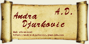 Andra Đurković vizit kartica